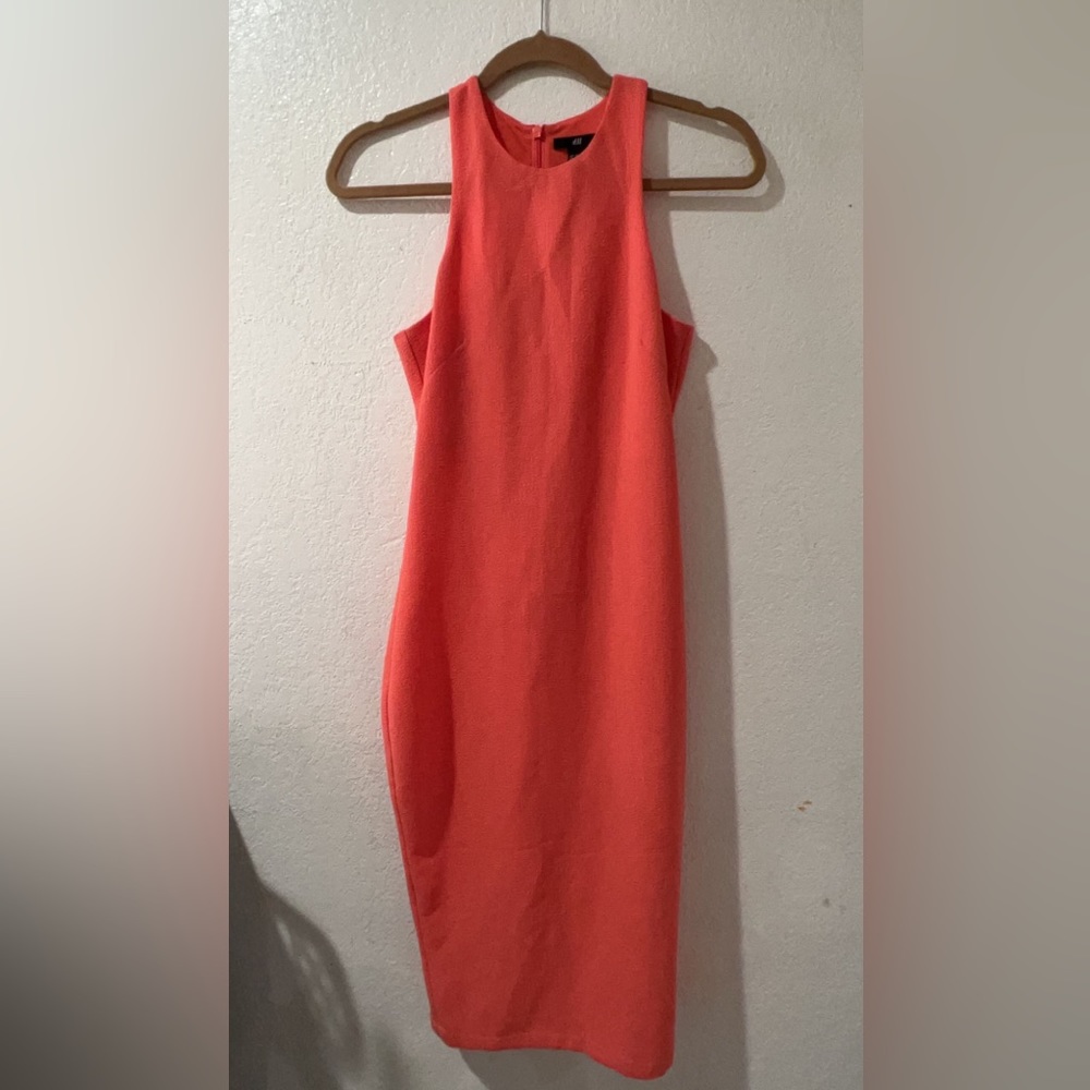 Spring long orange dress